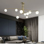 Зображення Aure - сучасна підвісна люстра в латунному каркасі ИМ Light-Deco 11 