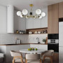 Изображение Латунна люстра на 8 плафонів із чорною фурнітурою ИМ Light-Deco 7 