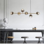 Зображення Видовжений світильник в латунному каркасі на 6 плафонів ИМ Light-Deco 6 