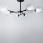 Зображення Стельова люстра в чорному корпусі з хромом на 6 плафонів ИМ Light-Deco 2 