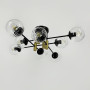 Зображення Люстра стельова Light House LF-17376/8 TBS+BK+CL чорний + латунь, колір плафону прозорий ИМ Light-Deco 