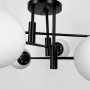 Зображення Люстра стельова молекула Light House LNF-17540/6 BK+BK+WT чорна з білим плафоном ИМ Light-Deco 2 