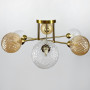 Изображение Стельова латунна люстра з 6 гранчастими плафонами ИМ Light-Deco 1 