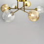 Изображение Стельова латунна люстра з 6 гранчастими плафонами ИМ Light-Deco 2 
