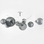 Изображение Люстра на 8 графітових плафонів у білому корпусі Ø 85 см ИМ Light-Deco 2 