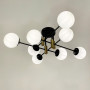 Изображение Люстра потолочная Light House LF-17376/8 TBS+BK+WT черный + латунь, цвет плафона белый ИМ Light-Deco 2 