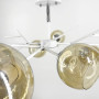 Изображение Люстра на 8 янтарних плафонів у білому корпусі Ø 85 см ИМ Light-Deco 