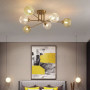 Изображение Стельова латунна люстра з 6 гранчастими плафонами ИМ Light-Deco 3 