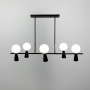 Зображення Стельова люстра Light House LNF-17456/5+5 BK+WT (5 цоколя G9+5 цоколя GU10) чорна з білим плафоном ИМ Light-Deco 