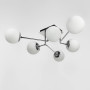 Зображення Люстра стельова молекула Light House LNF-17520/6 CH+WT хром із білим плафоном ИМ Light-Deco 2 
