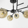 Изображение Люстра на 6 янтарних плафонів у чорному корпусі Ø 60 см ИМ Light-Deco 