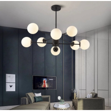 Люстра стельова Light House LNF-17447/8 BK чорна