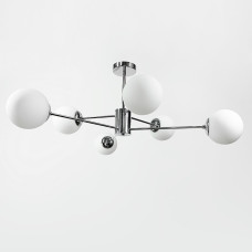 Люстра стельова Light House LNF-17447/6 CH+WT хром