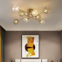 Изображение Стельова латунна люстра з 8 гранчастими плафонами ИМ Light-Deco 3 