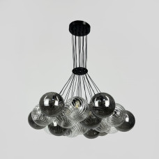 Люстра підвісна Light House LNF-17565/19 BK цоколь G9) чорна з графітовим та прозорим плафоном
