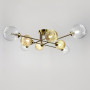Изображение Стельова латунна люстра з 8 гранчастими плафонами ИМ Light-Deco 