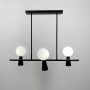 Зображення Люстра стельова Light House LNF-17456/3+3 BK+WT (3 цоколі G9+3 цоколі GU10) чорна з білим плафоном ИМ Light-Deco 3 