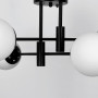 Зображення Люстра стельова молекула Light House LNF-17540/4 BK+BK+WT чорна з білим плафоном ИМ Light-Deco 1 