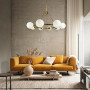 Зображення Люстра Hayes Round на 8 плафонів у латунному корпусі ИМ Light-Deco 6 