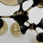 Изображение Люстра в чорному корпусі з золотом на 9 янтарних плафонів ИМ Light-Deco 2 