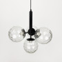 Зображення Чорний світильник на 4 білих прозорих плафонів ИМ Light-Deco 2 