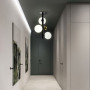 Изображение Видовжений чорний світильник на 3 білих плафони ИМ Light-Deco 6 