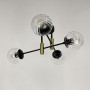 Изображение Люстра потолочная Light House LF-17376/4 TBS+BK+CL черный + латунь, цвет плафона прозрачный ИМ Light-Deco 