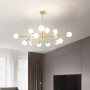 Зображення Стельова люстра в корпусі латунь на 15 матових плафонів ИМ Light-Deco 1 