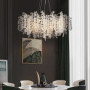 Изображение Срібна люстра з білими підвісками у корпусі Ø 80 см ИМ Light-Deco 2 