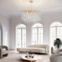 Изображение Вишукана золота люстра DIAMINA з кришталевим камінням ИМ Light-Deco 7 