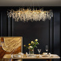 Зображення Видовжена золота люстра DIAMINA з кришталевим камінням ИМ Light-Deco 8 