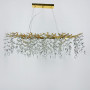 Зображення Видовжена золота люстра DIAMINA з кришталевим камінням ИМ Light-Deco 