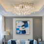 Изображение Кругла люстра Empire Aqua в золотистому корпусі Ø 80 см ИМ Light-Deco 2 