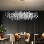 Зображення Видовжена срібна люстра DIAMINA з кришталевим камінням ИМ Light-Deco 10 