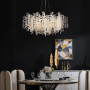Изображение Срібна люстра з білими підвісками у корпусі Ø 60 см ИМ Light-Deco 2 