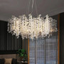 Зображення Срібна люстра з білими підвісками у корпусі Ø 100 см ИМ Light-Deco 2 