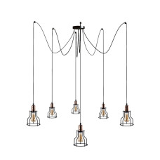Купить Люстра Nowodvorski 9631 Workshop E27 6x60W IP20 Bl