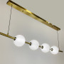 Изображение Видовжена латунна люстра з 4-ма акриловими кульками ИМ Light-Deco 3 