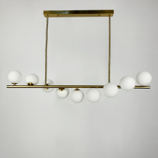 Люстра підвісна Light House LNF-17436/9 AB+WT латунь з білими плафонами (цоколь G9)