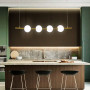 Изображение Видовжена латунна люстра з 4-ма акриловими кульками ИМ Light-Deco 6 