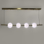 Изображение Видовжена латунна люстра з 4-ма акриловими кульками ИМ Light-Deco 2 