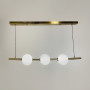 Зображення Видовжена латунна люстра з 3-ма акриловими кульками ИМ Light-Deco 1 