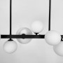 Зображення Видовжена чорна люстра-молекула на 8 білих плафонів 75 см ИМ Light-Deco 3 