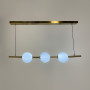 Зображення Видовжена латунна люстра з 3-ма акриловими кульками ИМ Light-Deco 5 
