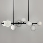 Зображення Видовжена чорна люстра-молекула на 8 білих плафонів 75 см ИМ Light-Deco 2 