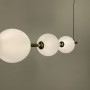 Зображення Видовжена латунна люстра з 3-ма акриловими кульками ИМ Light-Deco 3 