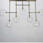 Зображення Видовжена люстра з прозорими плафонами в корпусі латунь ИМ Light-Deco 3 