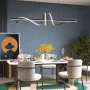 Зображення Скандинавська LED люстра у чорному корпусі 120х23 см ИМ Light-Deco 5 