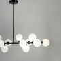 Изображение Чорна видовжена люстра на 14 білих плафонів ИМ Light-Deco 2 