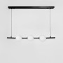 Зображення Видовжена чорна люстра з 3-ма акриловими кульками ИМ Light-Deco 